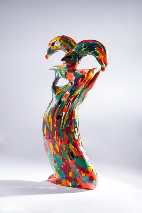 Erwin Kastner Glasskulptur Murano Harlekin